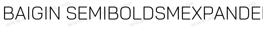 BAIGIN SEMIBOLDSMEXPANDED字体转换
